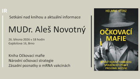 POZVÁNKA: setkání s MUDr. Alešem Novotným, Brno, 26. 3. 2026